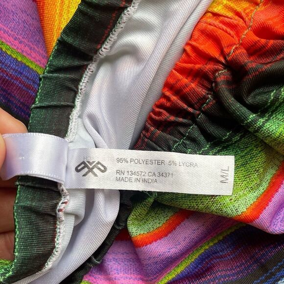 M/L Pilyq Maya Laguna Romper Swimwear Beachwear Vacation Cruise Zarape Color - Picture 4 of 10